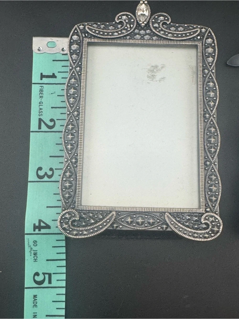 Set of 2 Carr Ornate Pewter Decorative Picture Frames Small